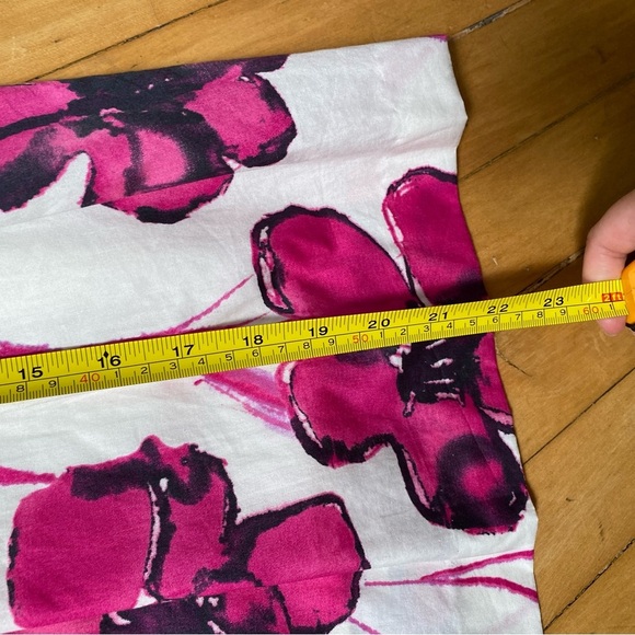 Lafayette 148 New York Pink Floral A-Line Skirt - Picture 6 of 6